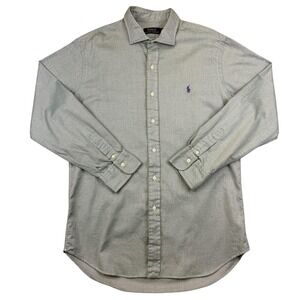 Polo Ralph Lauren Shirt‎ Mens Large Green Long Sleeve Button Front Casual Cotton